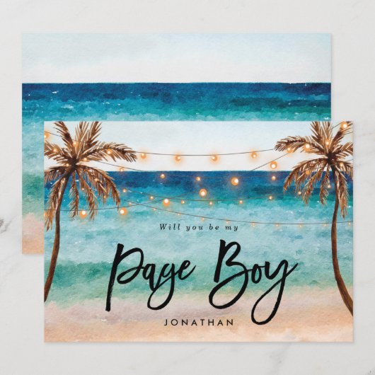 strand zal je mijn voorstel zijn bedankkaart (Voorkant / Achterkant)