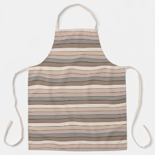 Strand Zand Aardetone Kleur Strepen Op Aquarel  Schort