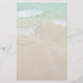 Strand Zand Blauwe Krab Blank Lijnvormig Schrijfpa Briefpapier (Achterkant)