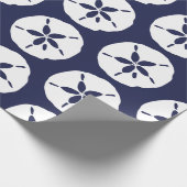 Strand Zand Dollar Marine Blauw Beachcomber Cadeaupapier (Hoek)