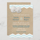 Strand Zand Dollars Bruiloft Uitnodiging (Voorkant / Achterkant)