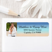 Strand Zand en Zee Foto Etiket (Insitu)