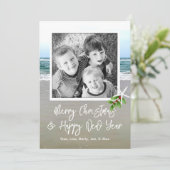 Strand Zand Foto Kerst Kaart