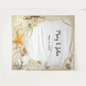 Strand Zand Kasteel Trouw Foto Achtergrond Wandkleed (Voorkant (horizontaal))