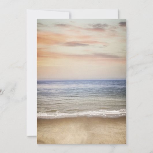 Strand Zand Lucht Huwelijk Save The Date (Achterkant)