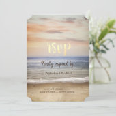 Strand Zand Lucht RSVP Kaart (Staand voorkant)