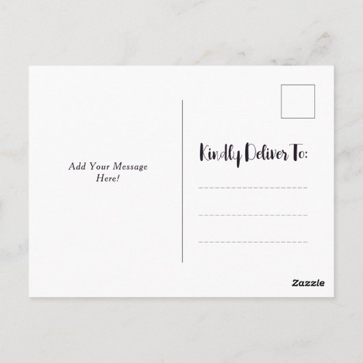 Strand Zand Nieuw adres Briefkaart (Achterkant)