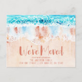 Strand Zand Nieuw adres Briefkaart (Voorkant)