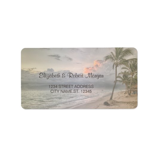 Strand, Zand, Palmen  Label (Voorkant)
