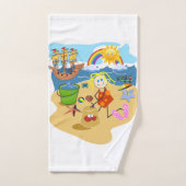 Strand Zand Regenboog Sun Crab Badkamer Handdoek S (Handdoek)