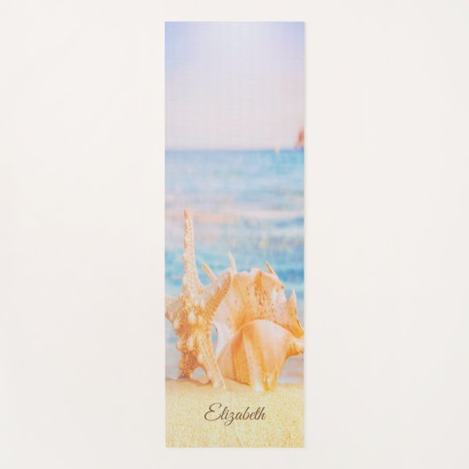 Strand, Zand Schelp, Zeester Yogamat (Voorkant)