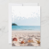 Strand, Zand, Schelpen Bruiloft Kaart (Achterkant)