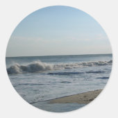 Strand Zand Star-vormige bruiloft Ronde Sticker (Voorkant)