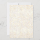 Strand Zand Streep Conch Shell Elegante Bruiloften Kaart (Achterkant)