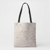 Strand Zand Voetafdrukken Tote Bag (Voorkant)