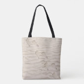 Strand Zand Voetafdrukken Tote Bag (Achterkant)