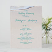 Strand Zand Wedding Ceremony Programma's (Staand voorkant)