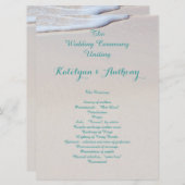 Strand Zand Wedding Ceremony Programma's (Voorkant / Achterkant)