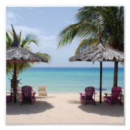 Strand Zand Zee Palm Vakantie Bestemming's Bestemm Foto Afdruk