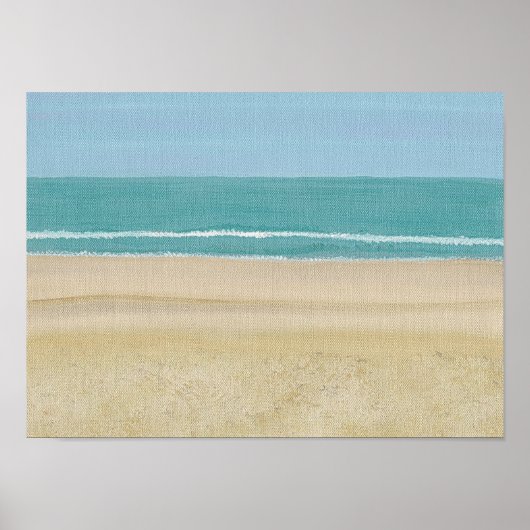 Strand Zand Zee Scene op Posters (Voorkant)