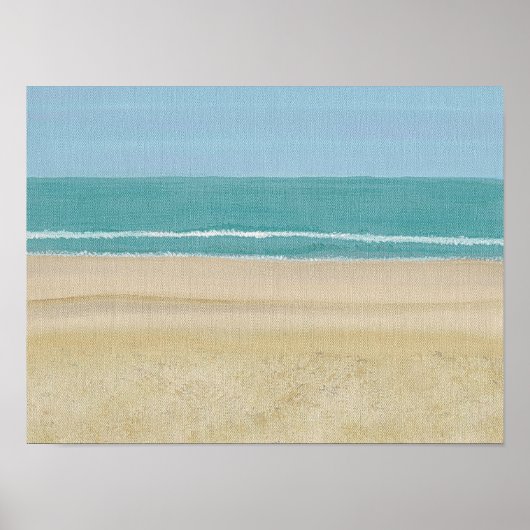 Strand Zand Zee Scene op Posters (Voorkant)