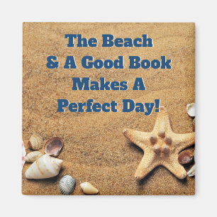 Strand Zand Zee Shell Goed Boek Club Bibliophile Magneet