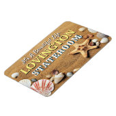 Strand Zand Zeeschelpen Foto Cruise Room Monogram Magneet (Linkerzijde)