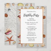 Strand Zand Zeeschelpen Verjaardagsfeest Kaart (Voorkant / Achterkant)