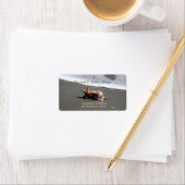 Strand, Zand, Zeester, Schelp   Trouwlabel Etiket (Insitu)