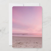 Strand Zand Zonsondergang Ballonnen, Wijn Pensione Kaart (Achterkant)