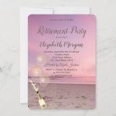 Strand Zand Zonsondergang Ballonnen, Wijn Pensione Kaart (Voorkant)