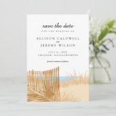 Strand Zandduinen Trouwen Save the Date (Staand voorkant)