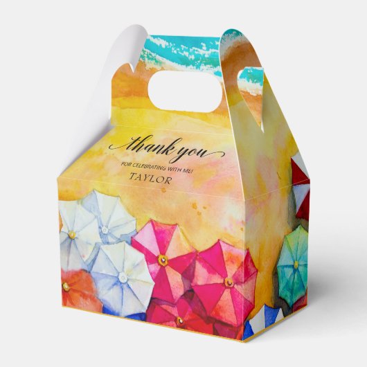 Strand Zandgolven Dank je Bedankdoosjes (Voorkant Zijde)