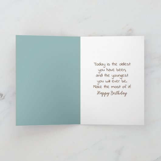 Strand Zandloper Verjaardag Kaart (Binnen)