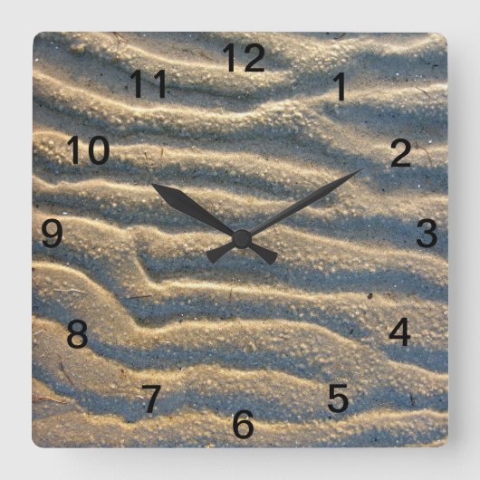 Strand Zandstrand Beige Wandklok (Voorkant)