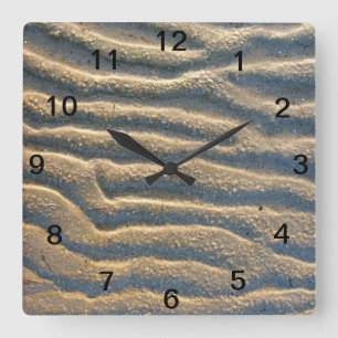 Strand Zandstrand Beige Wandklok