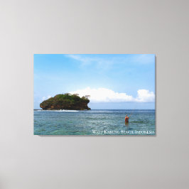 Strand Zee Blauwe Lucht Eiland Landschap Foto Reis Canvas Afdruk