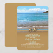 Strand zee bruidsdouche uitnodigingen (Voorkant / Achterkant)