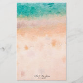 strand zee en tropisch bruinpapier briefpapier (Voorkant)