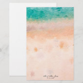 strand zee en tropisch bruinpapier briefpapier (Voorkant / Achterkant)