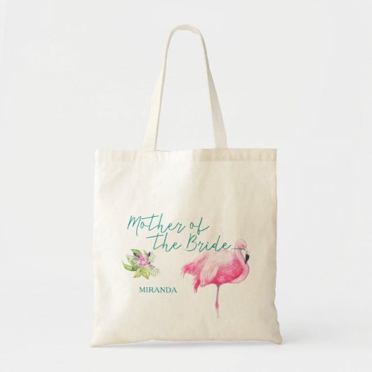 Strand zee flamingo bruiloft moeder van de bruid tote bag (Voorkant)