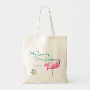 Strand zee flamingo bruiloft moeder van de bruideg tote bag