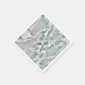 Strand Zee Glass Ocean Blues Blauwgroen & Aqua Mar Servetten (Hoek)