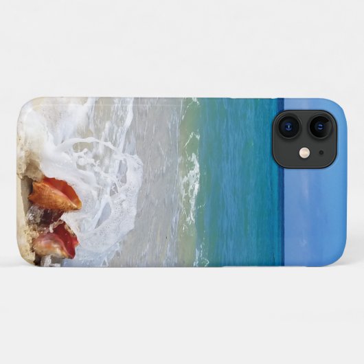 Strand Zee Golven Over Seashells Fotografie Case-Mate iPhone Case (Achterkant (horizontaal))
