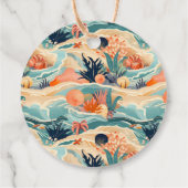 Strand Zee leven Bedankjes Labels (Achterkant)