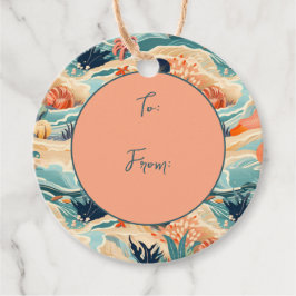 Strand Zee leven Bedankjes Labels