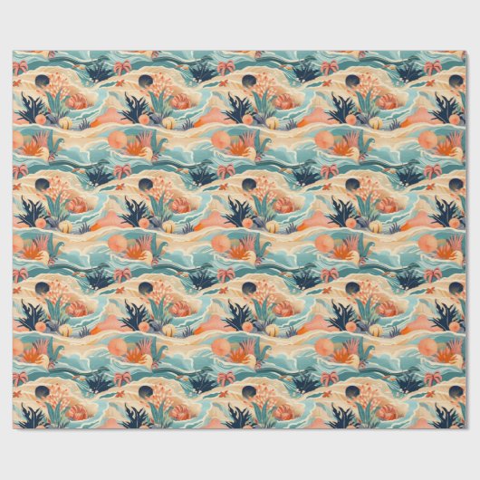 Strand Zee leven Cadeaupapier (Vlak)