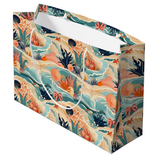 Strand Zee leven Groot Cadeauzakje (Achterkant Gekanteld)