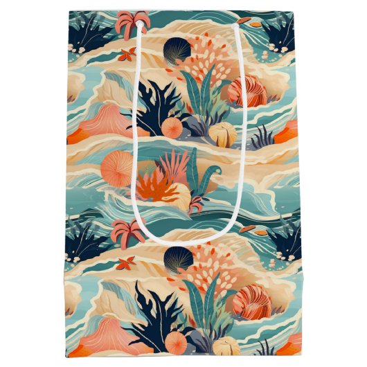 Strand Zee leven Medium Cadeauzakje (Achterkant)