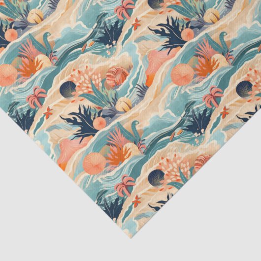 Strand Zee leven Tissuepapier (Detail)